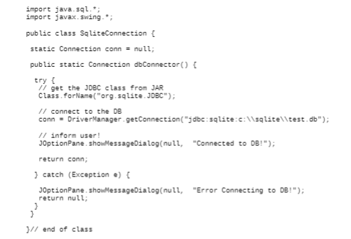 C:\sqlite) 2) Create a Database called test.db (without the quotes) in C:\sqlite