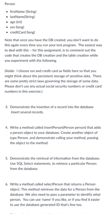 java.htm e For this assignment you can use SQLite OR MySQL There