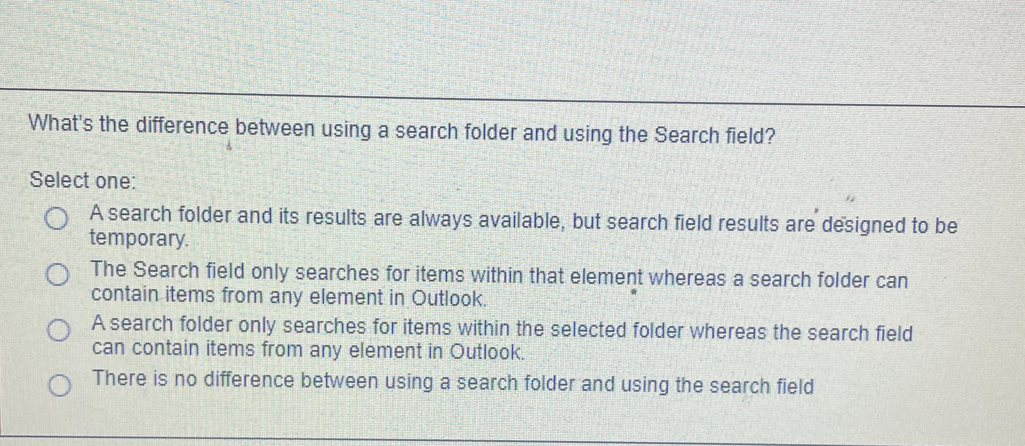  What's the difference between using a search folder and using the