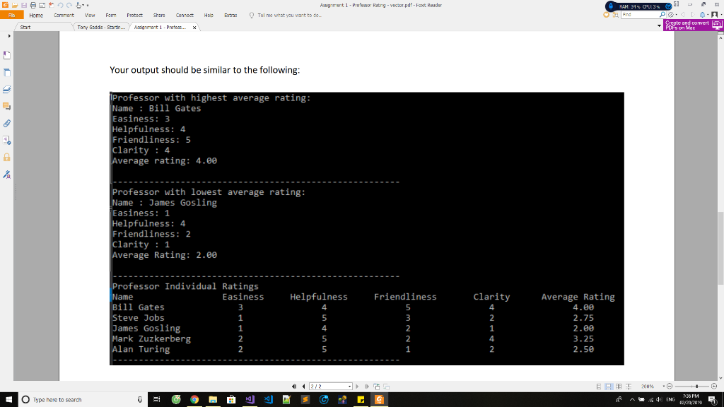 1-Proteas.. PDFs on Mac COSC 1437 - Assignment 1: Professor Rating The