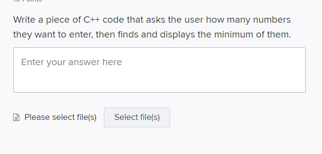 emergency Write a piece of C++ code that asks the user how