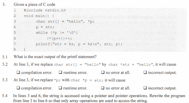 Help to answer Homework Questions? From book introduction to Programming Languagesprogramming in