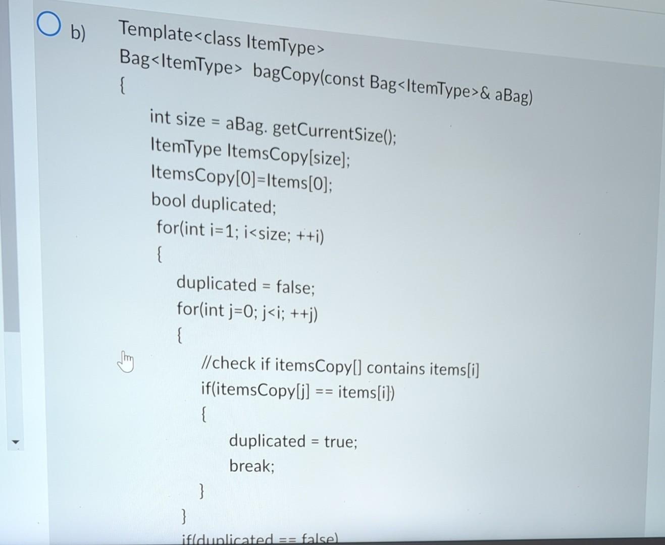 Returns seither the index of the element in the array items that