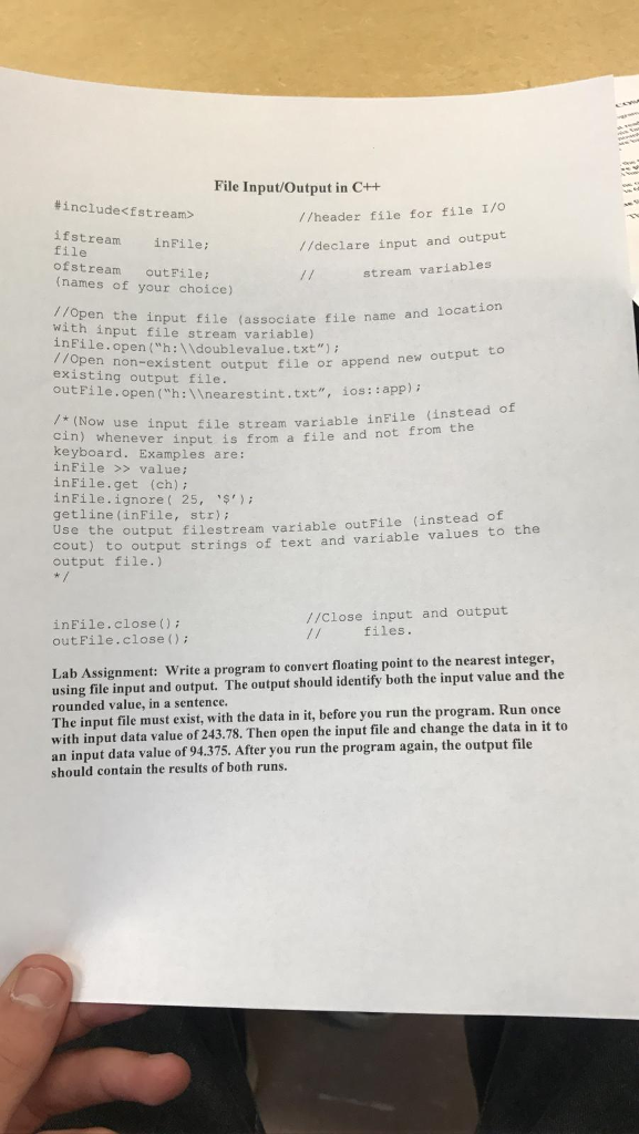  Please help me write a runing program File Input/Output in C++
