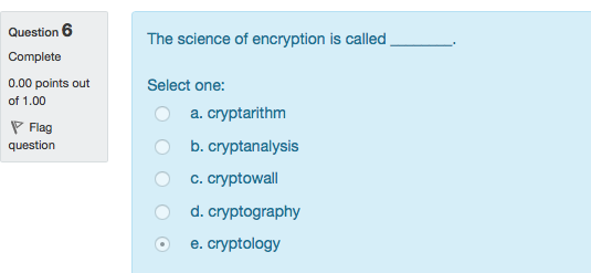 Question 5 Complete 0.00 points out of 1.00 The computer port you