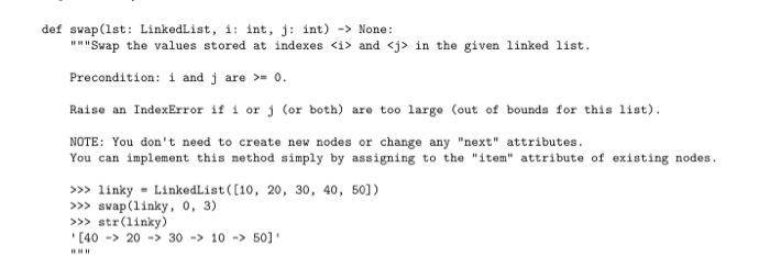  Have to implement this function by its docstring. We can use
