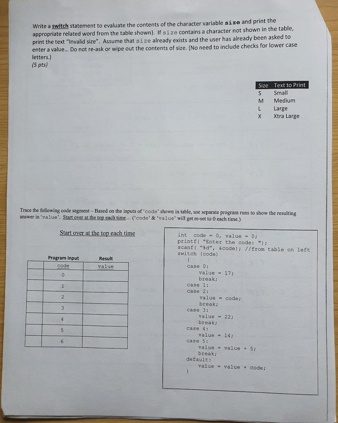  C Programming Could you help me, please to do these assignments