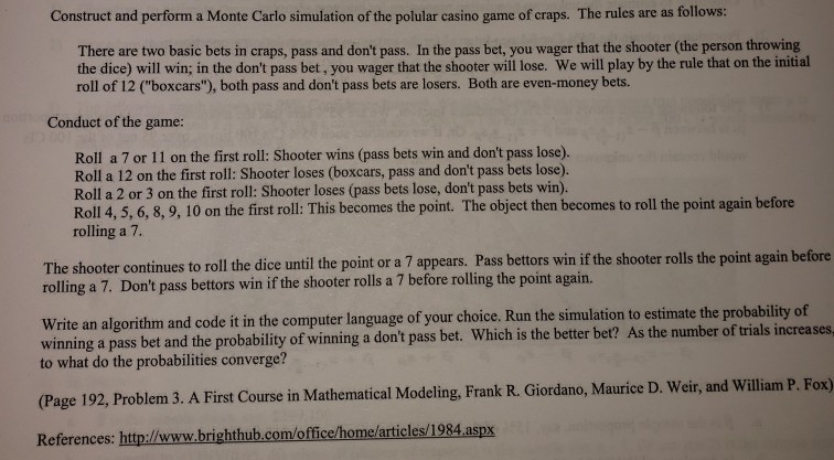  this program has to be written in excel Construct and perform