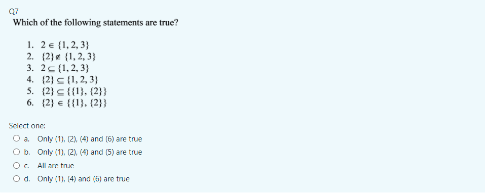 Just final answer will do, no need workings Q7 Which of the