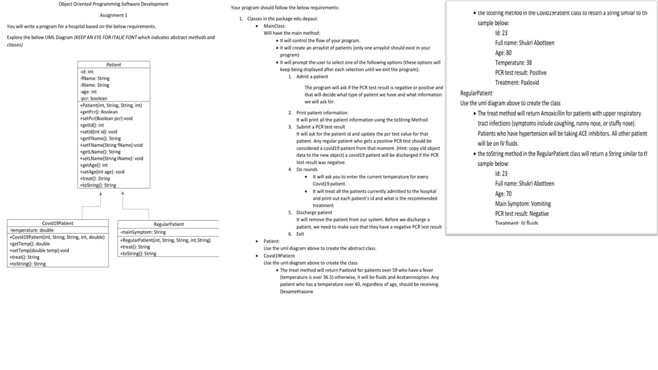  this is second assignment: The hospital system that we implemented in