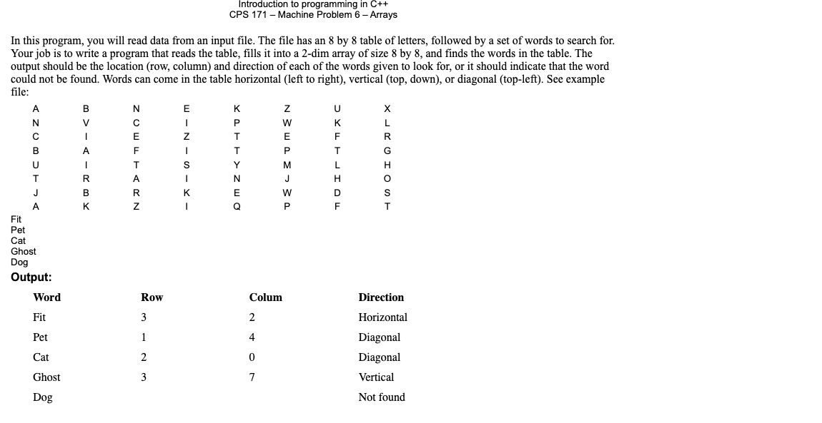  In this program, you will read data from an input file.