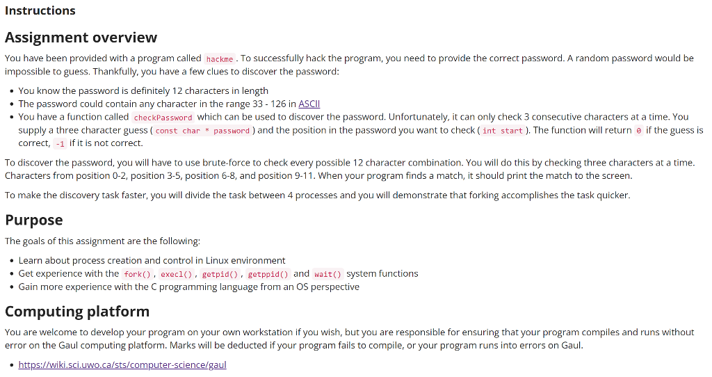 Program in C Assignment overview You have been provided with a program