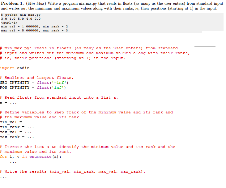 PYTHON ONLY! PLEASE FOLLOW THE FORMAT/DIRECTIONS GIVING ONLY! SO I CAN LEARN.