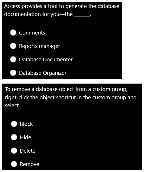 design comment format Removing an object from the Navigation Pane custom group