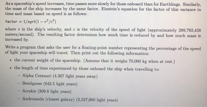 show correct processes. As a spaceship's speed increases, time passes more slowly