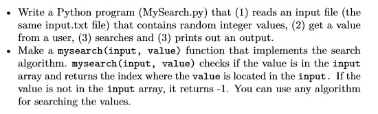 Very simple Python search program! Note from teacher: 'Students dont have to