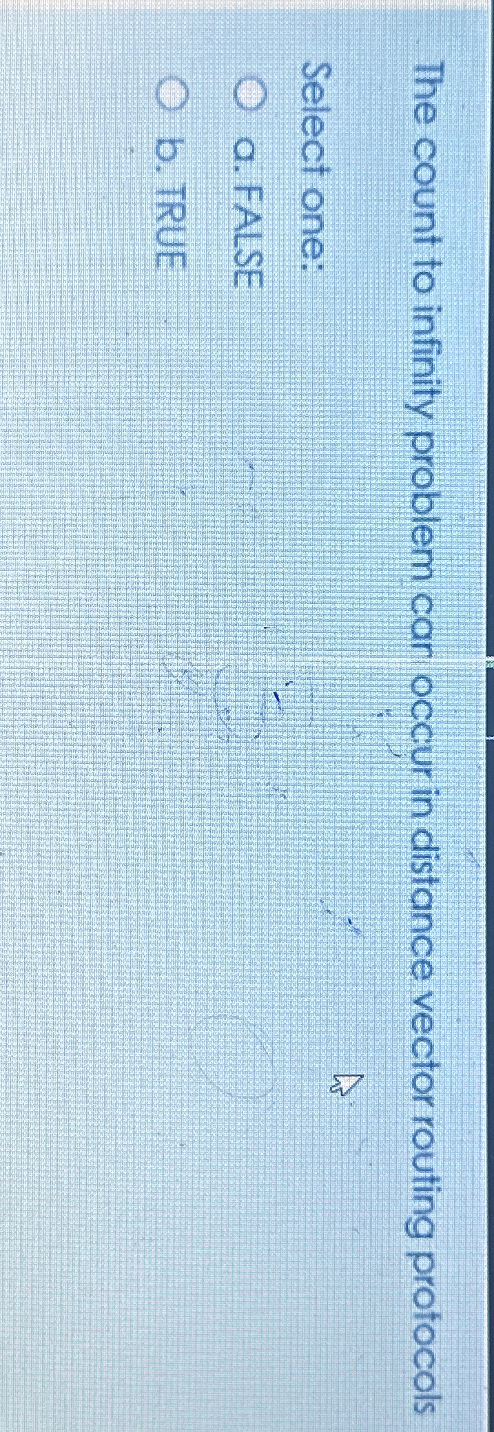  The count to infinity problem car occur in distance vector routing