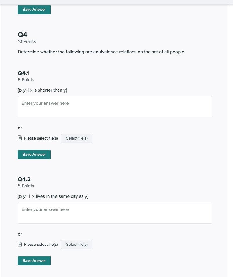 Can someone help me Q4 (4.1 - 4.2)? Save Answer Q4 10
