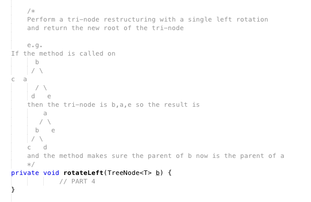 balanced, and we know that an unbalanced tree can make contains/add/remove operations