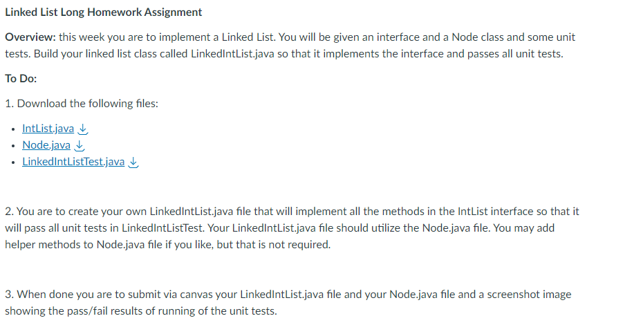 IntList.java : public interface IntList { public void add(int value); public String