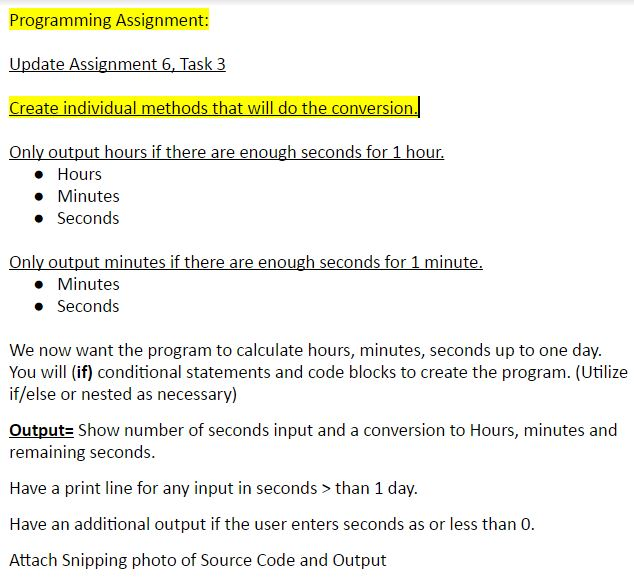 Need Help On java H/W. Thanks Here is the assigment 6 task