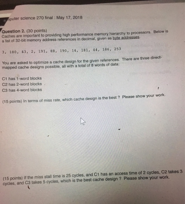  Assembly language /MIPS outer scence puter science 270 final May 17,