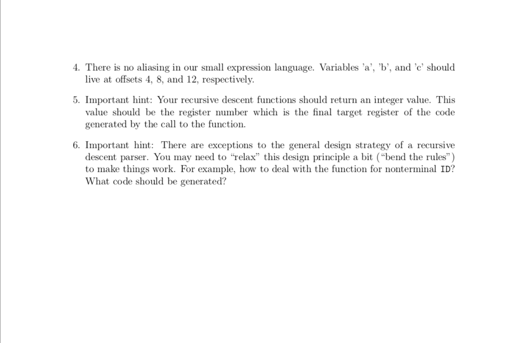 11:59pm Problem - Syntax-Directed Translation Assume the following grammar of a simple,