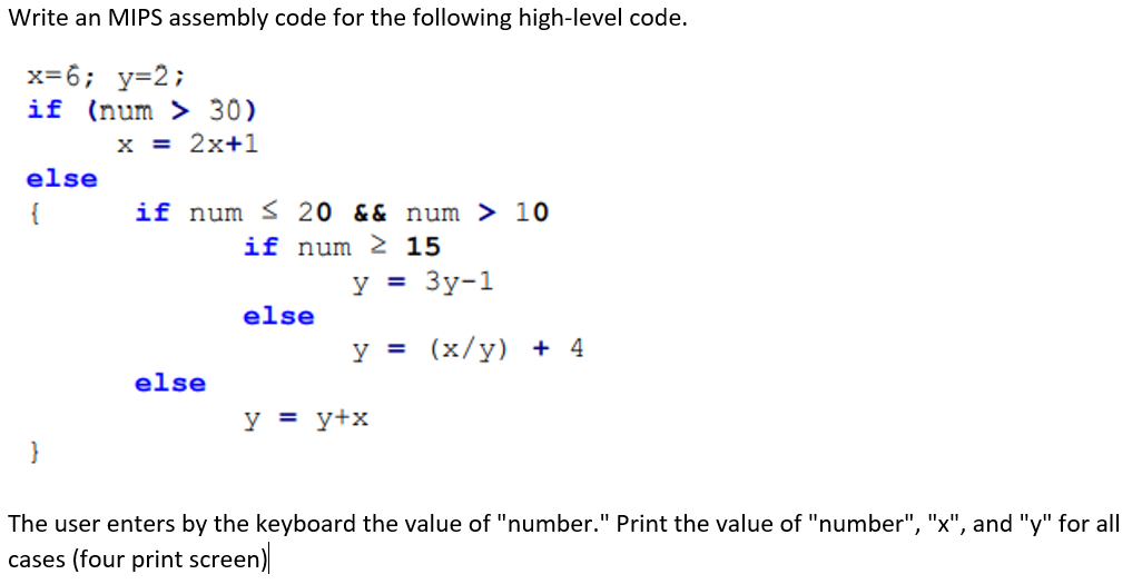 Write an MIPS assembly code for the following high-level code. x=6;