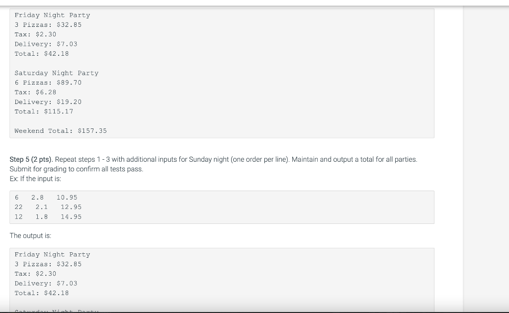 and Sunday. Read from input the number of people attending, the average