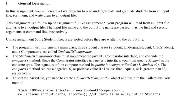  Main Method: import java.io.BufferedReader; import java.io.FileNotFoundException; import java.io.FileReader; import java.io.FileWriter; import