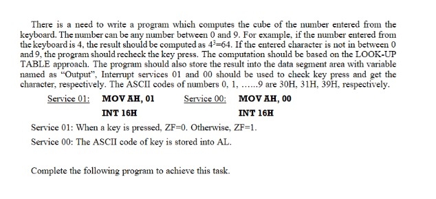 There is a need to write a program which computes the