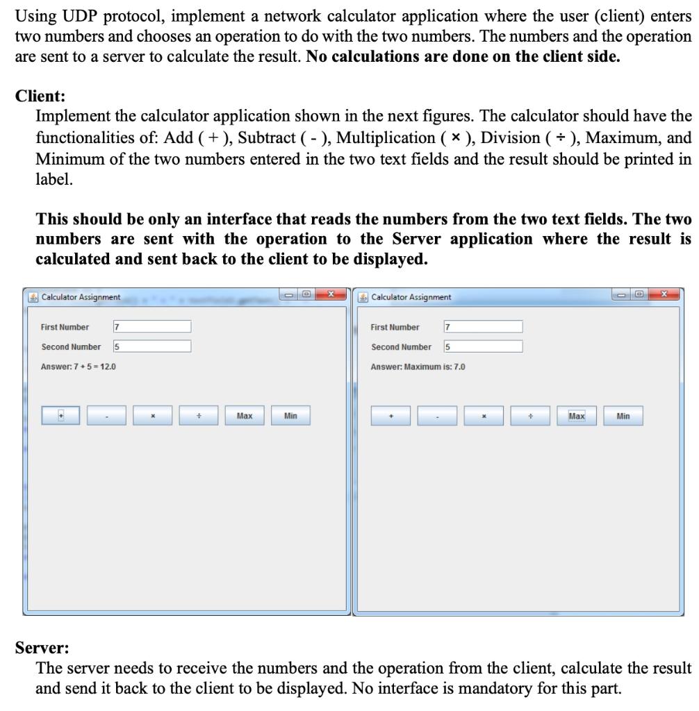 Hi, I need help with this question about Java and UDP Client/Server