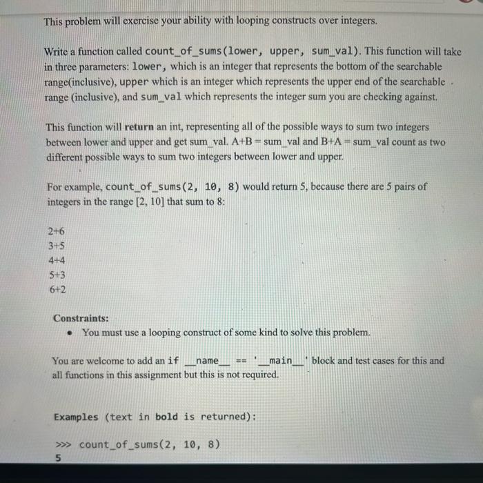 the function signature. Purpose: Parameter(s): Return Value: Problem A. (10 points) Greater