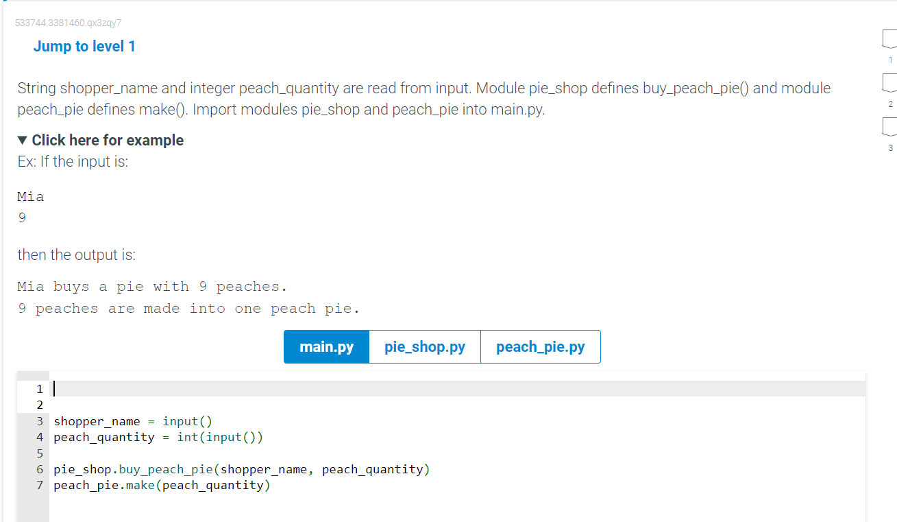  I have problems soling this labJump to level 1 String shopper_name