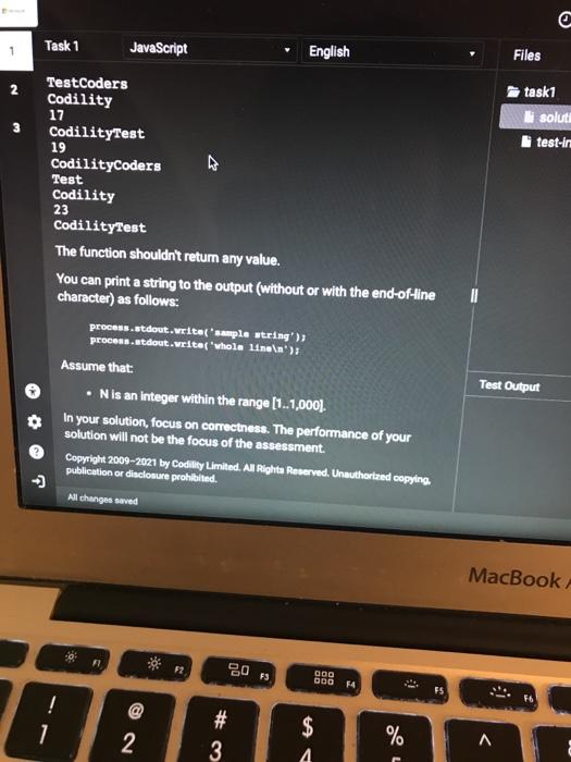 Write a function: function solution (N): that given a positive integer N,