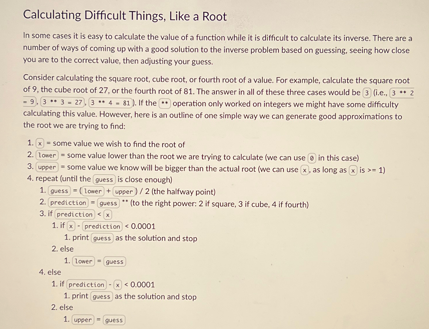  Write a code to solve for a CUBIC root for any