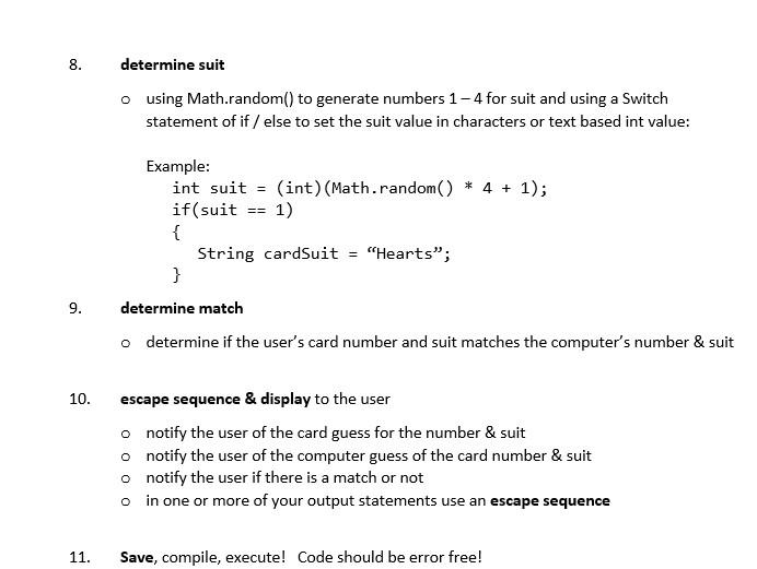 game. You will use the Math.random() class method to generate a pseudo