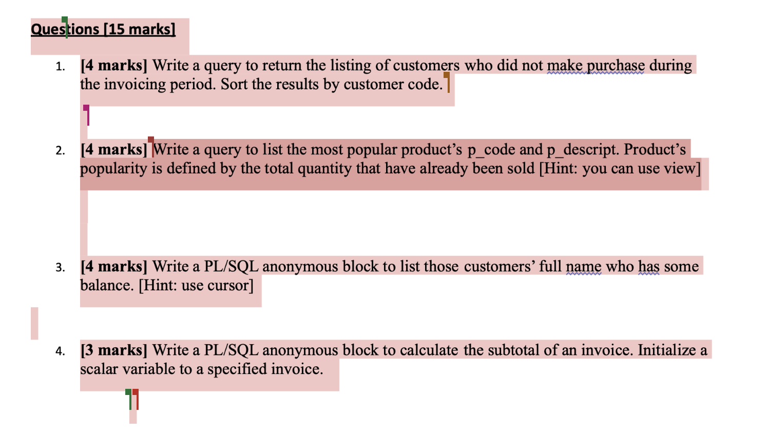 Write a query to return the listing of customers who did not