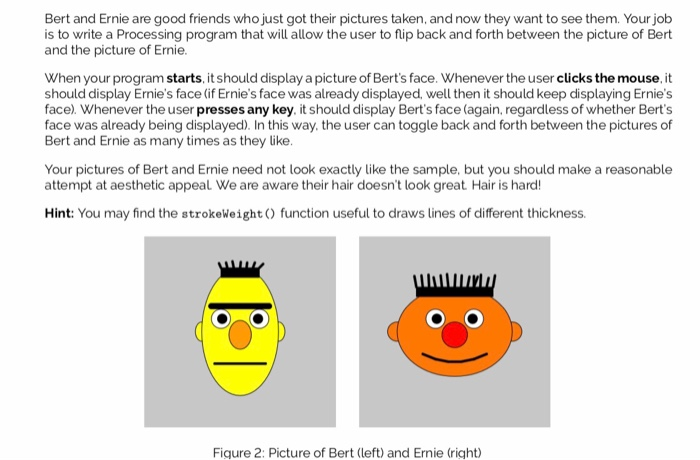 Using proccesing python (P3) write a code on how to draw Berts