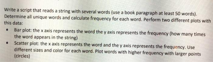  Write a script that reads a string with several words (use