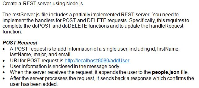  restServer.js: // http module supports to create a web server //