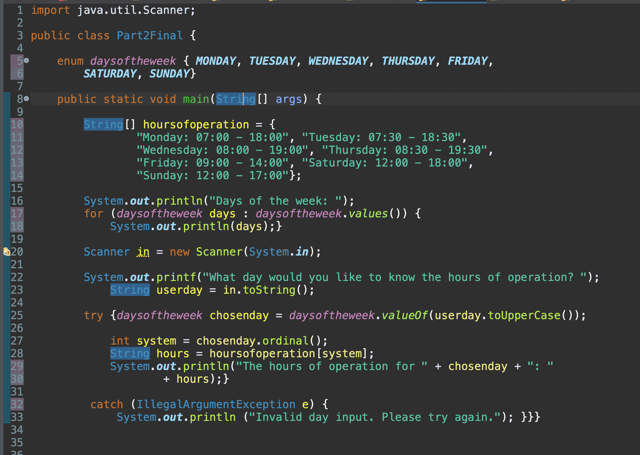  JAVA PROJECT - It keeps skipping over the user input scanner