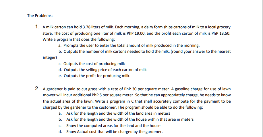 How to input this in c project in Dev C The Problems: