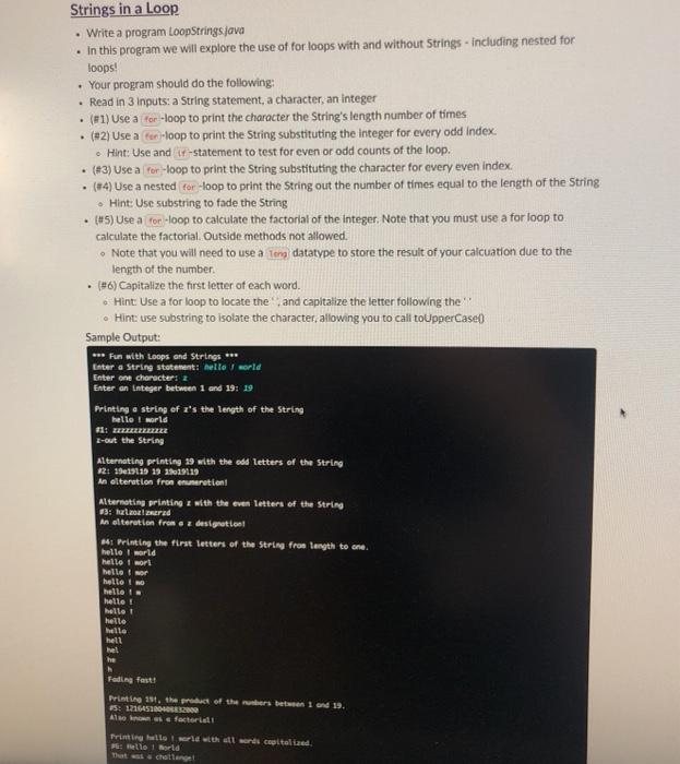 java 1, please dont make code overly complex - Strings in a