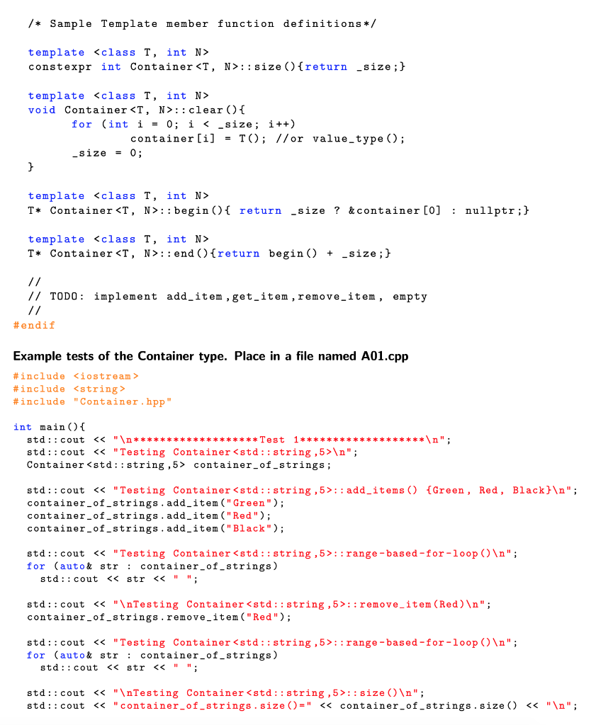 interface has two private member variables, a stack allocated generic array and