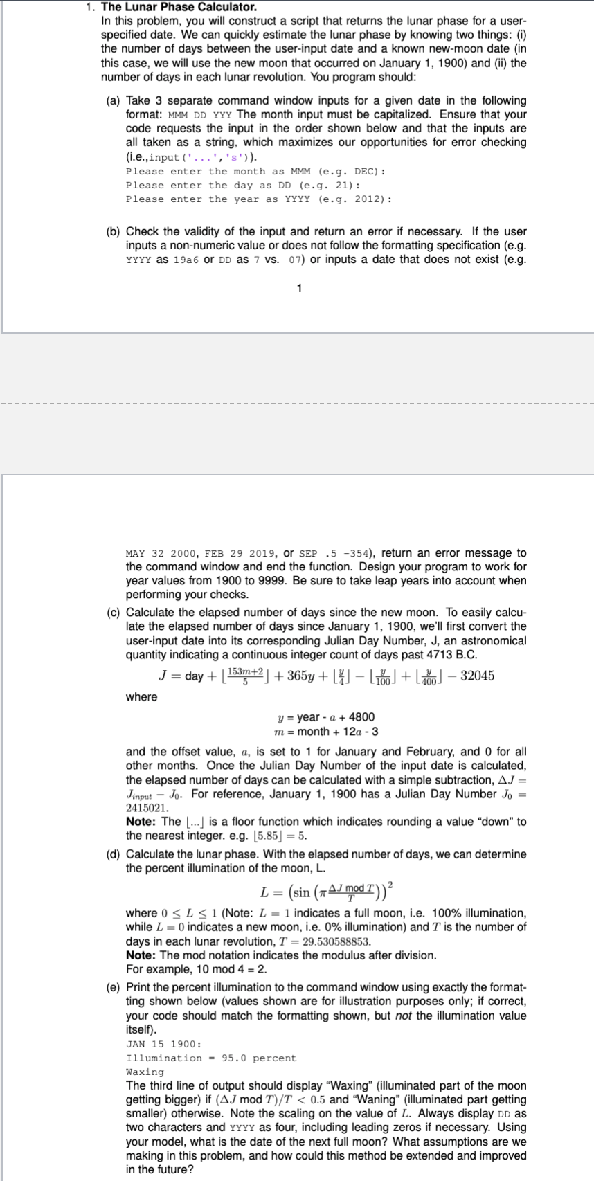  please answer all parts in MATLAB 