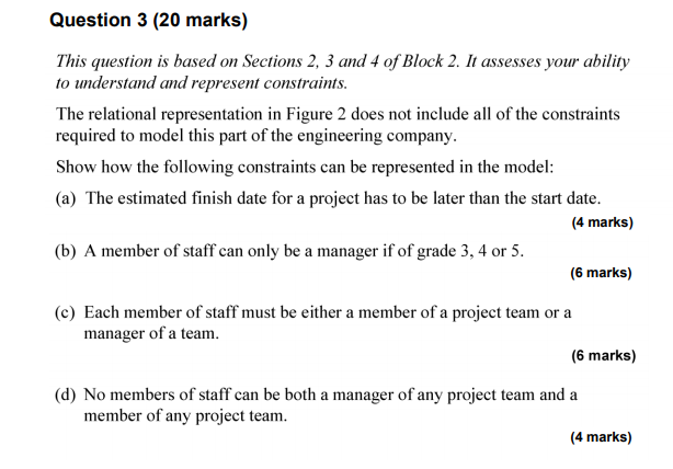  Question 3 (20 marks) This question is based on Sections 2,