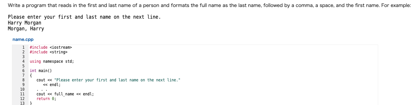 variables named empty and greeting. Store the word Hello in greeting and
