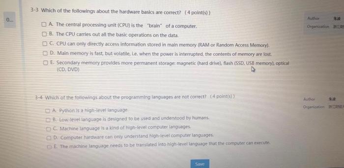 the number of correct answer options results in zero, while selecting less