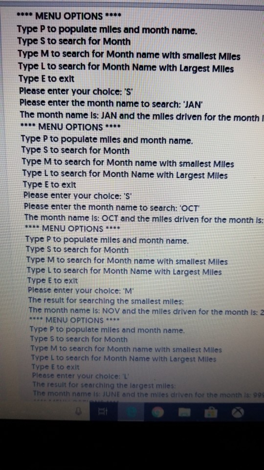 25% of the grade. Create two arrays 1. Monthname This array contains
